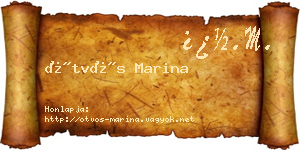 Ötvös Marina névjegykártya